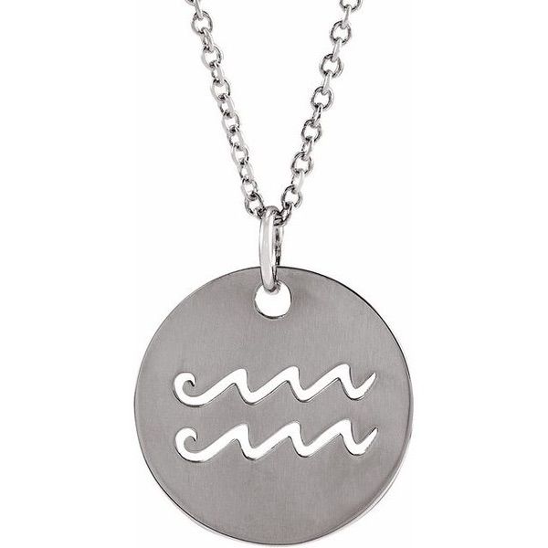 Zodiac Disc Necklace 16-18"