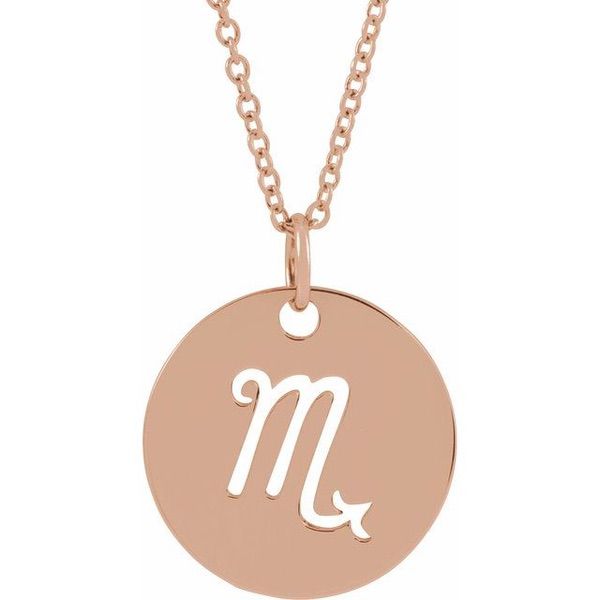 Zodiac Disc Necklace 16-18"