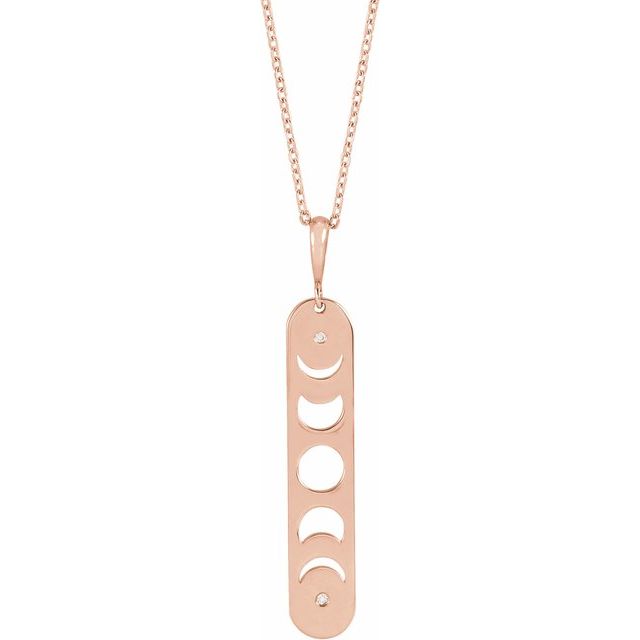 Diamond Moon Phase Bar Necklace