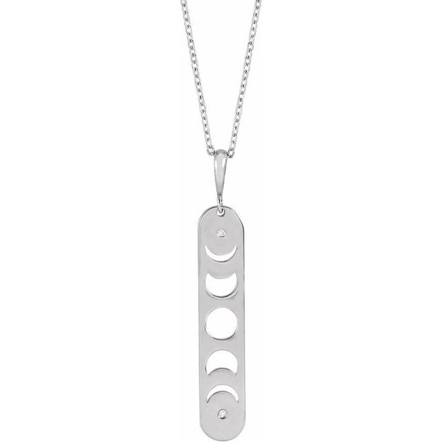 Diamond Moon Phase Bar Necklace