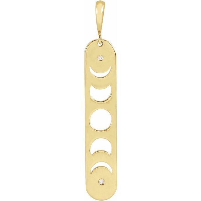 Diamond Moon Phase Bar Necklace