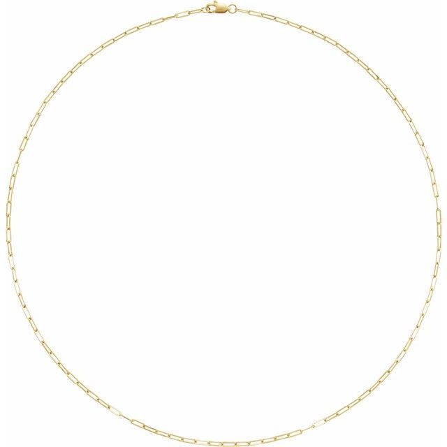 .05 CTW Diamond D1.95 mm Elongated Flat Link 7" Chain Bracelet in 14K Goldouble Leaf 18" Necklace