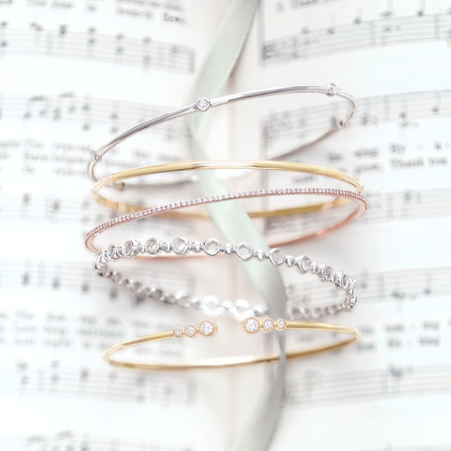 14K Yellow Gold 6.5 mm Hinged Bangle Bracelet