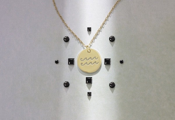 Zodiac Disc Necklace 16-18"