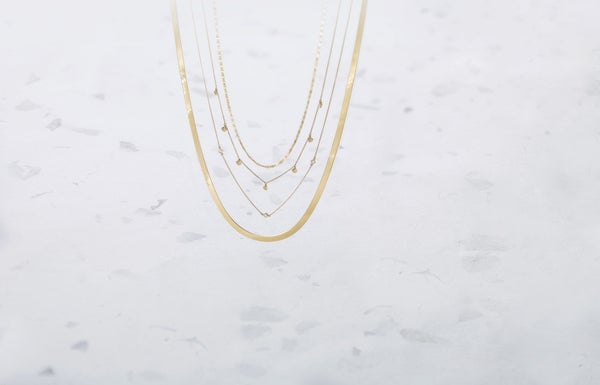 14K Yellow Gold 2.7 mm Mirror Link Chain 7.5 inch Bracelet