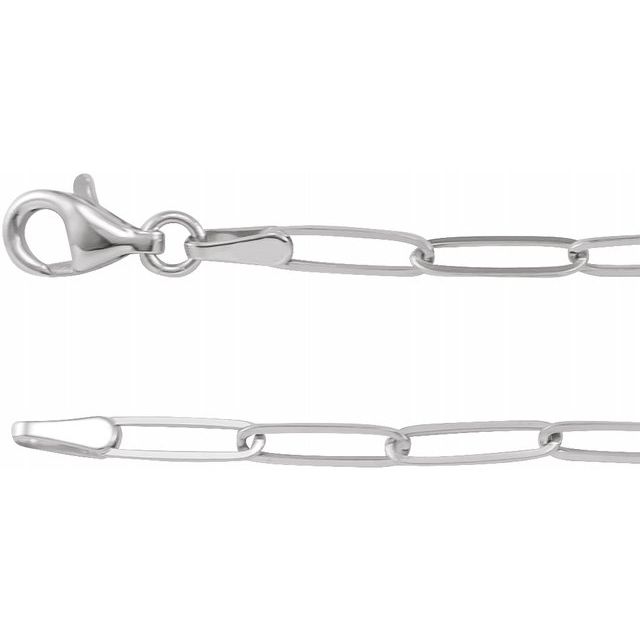 14K Gold 2.6 mm Elongated Flat Link Chain