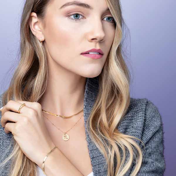 14K Yellow Gold 4.6 mm Flexible Herringbone Chain Bracelet