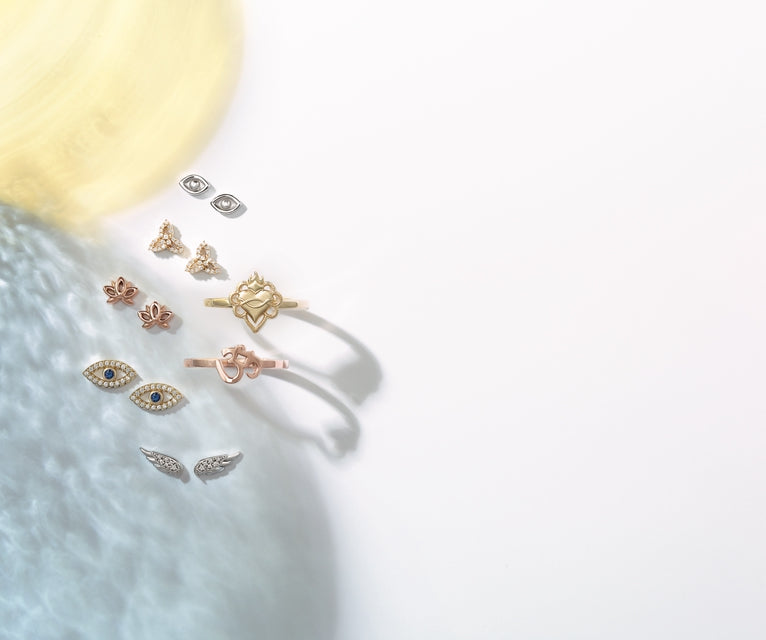 1/10 CTW Diamond Celtic Trinity Earrings in 14K Gold | elleCee Jewelry