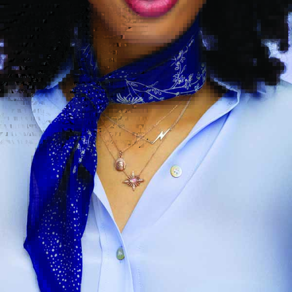FLASH Lightning Bolt Necklace 18" in 14K Gold