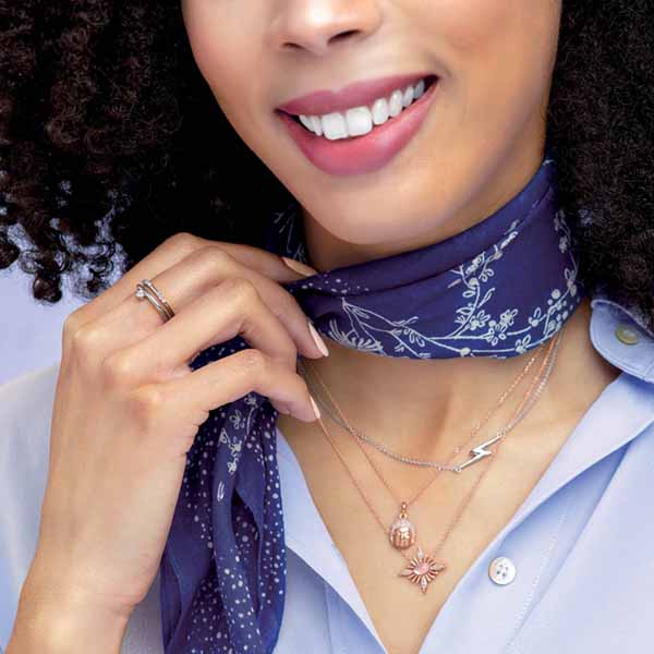 FLASH Lightning Bolt Necklace 18" in 14K Gold