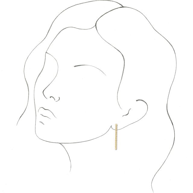 14K Yellow Gold Rope Chain Earrings