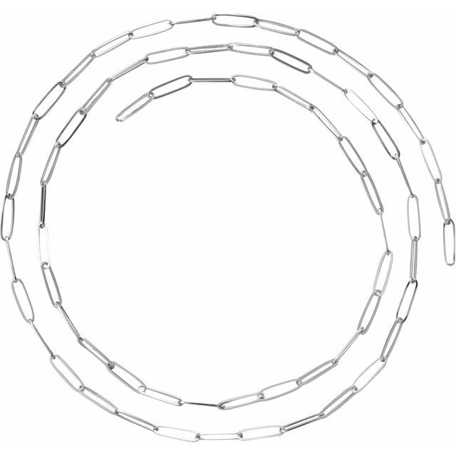 14K Gold 2.6 mm Elongated Flat Link Chain