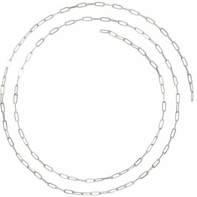 1.95 mm Elongated Flat Link 7" Chain Bracelet in 14K Gold