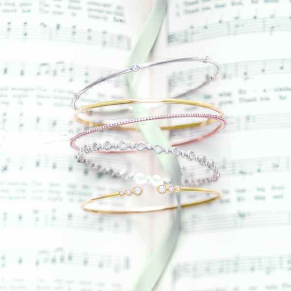 14K Solid Gold 2mm-8mm Half Round Bangle