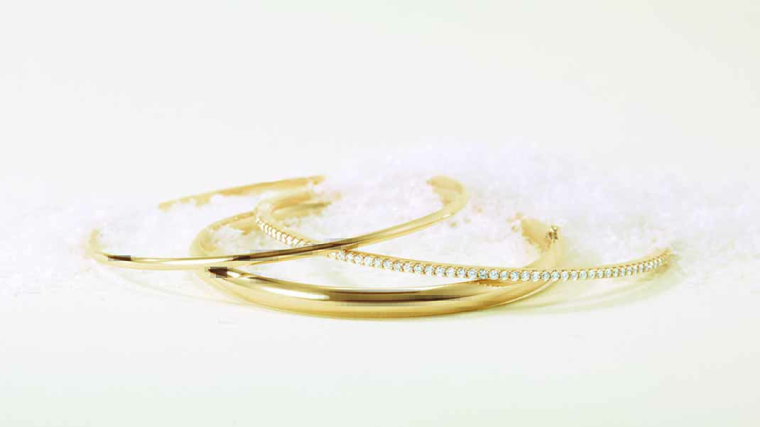 14K Solid Gold 2mm-8mm Half Round Bangle