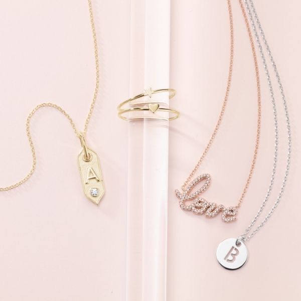Initial Disc Name Necklace 16"-18"