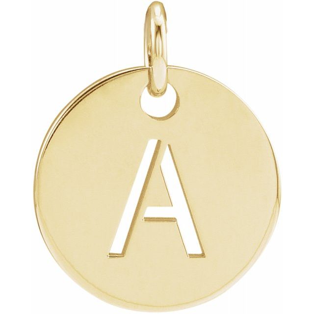 Initial Disc Name Necklace 16"-18"