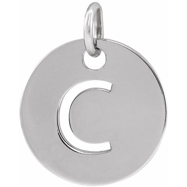 Initial Disc Name Necklace 16"-18"