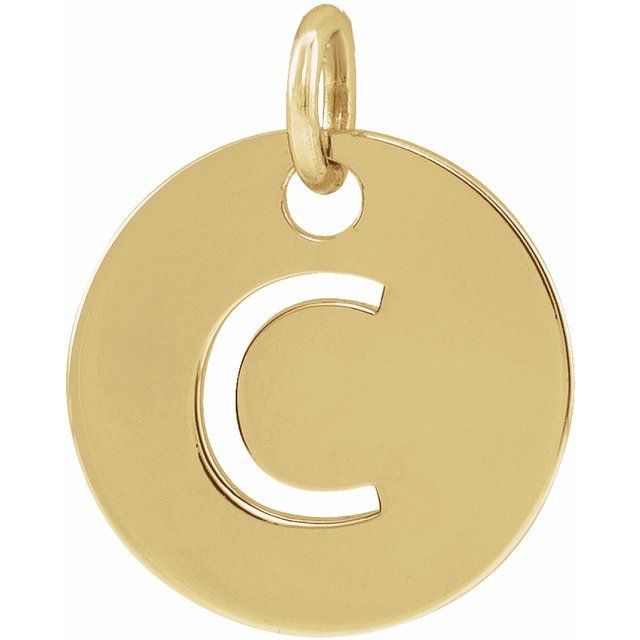 Initial Disc Name Necklace 16"-18"