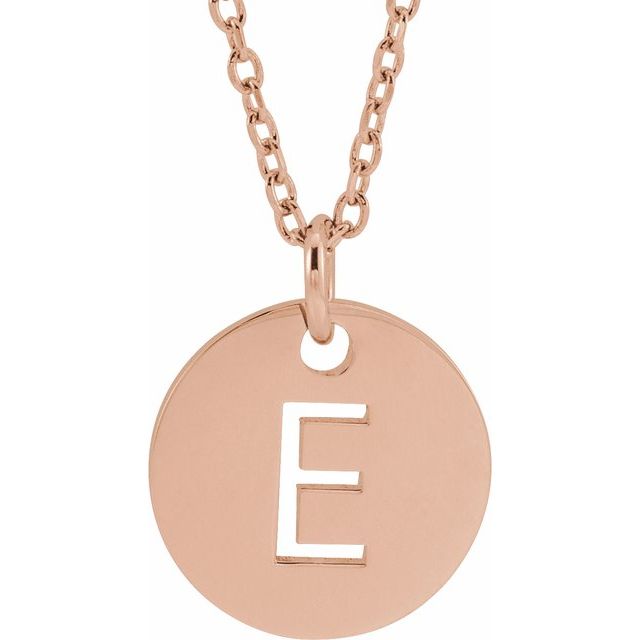 Initial Disc Name Necklace 16"-18"