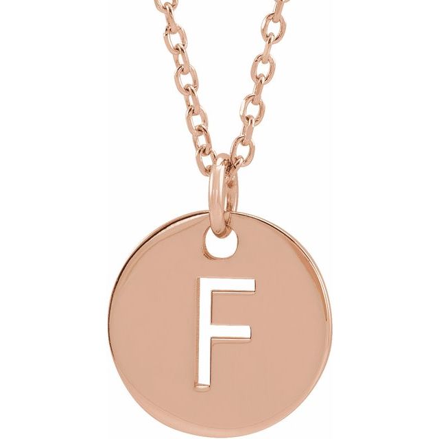 Initial Disc Name Necklace 16"-18"