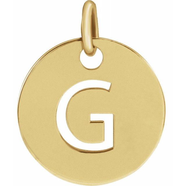 Initial Disc Name Necklace 16"-18"