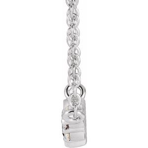 14K Rose Pink Tourmaline & .03 CTW Diamond 16" Necklace