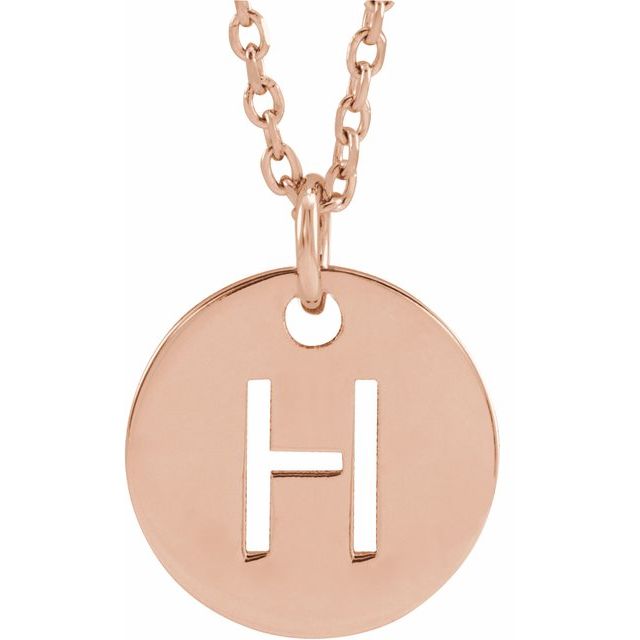 Initial Disc Name Necklace 16"-18"