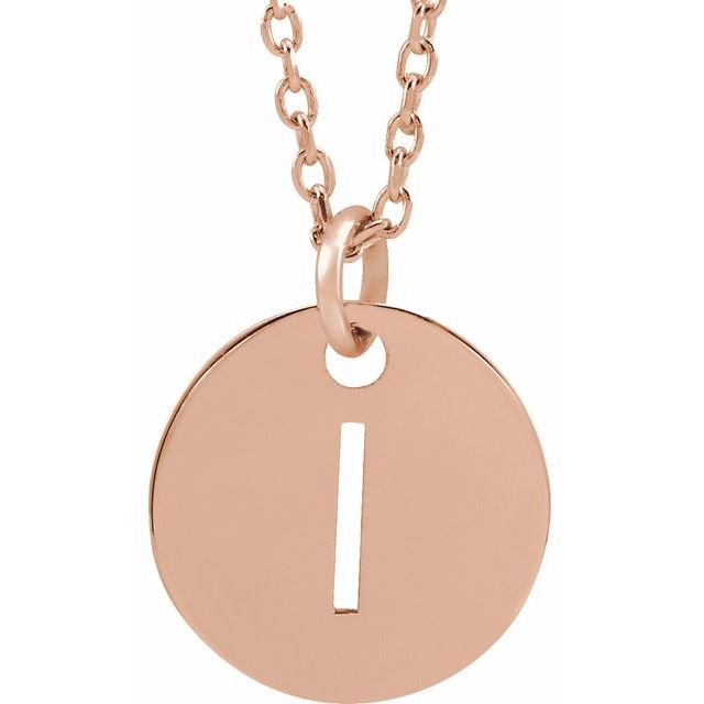 Initial Disc Name Necklace 16"-18"