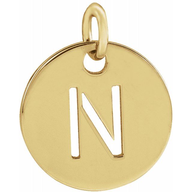 Initial Disc Name Necklace 16"-18"