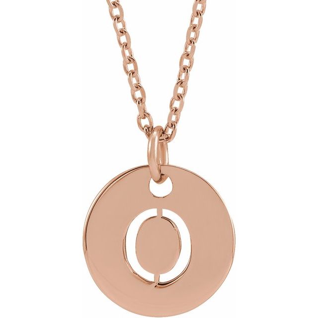 Initial Disc Name Necklace 16"-18"