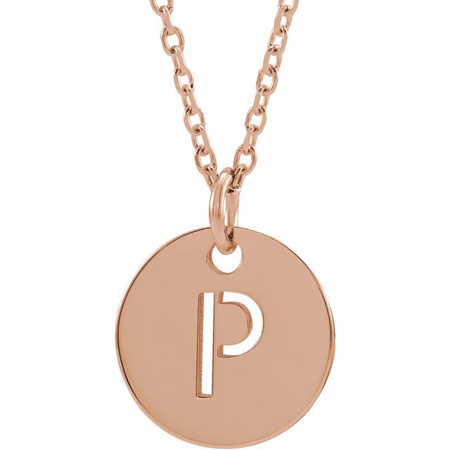 Initial Disc Name Necklace 16"-18"