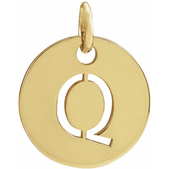Initial Disc Name Necklace 16"-18"