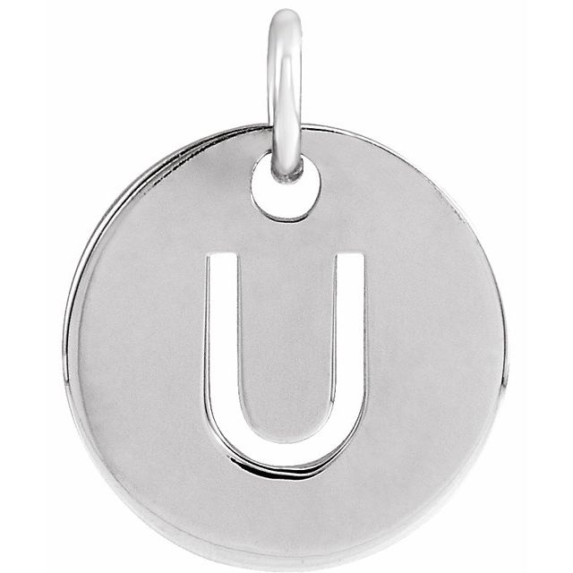Initial Disc Name Necklace 16"-18"