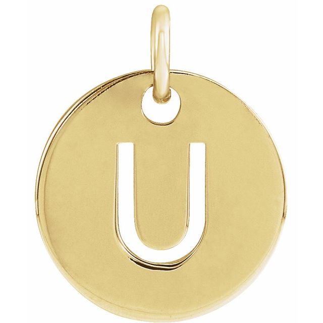 Initial Disc Name Necklace 16"-18"