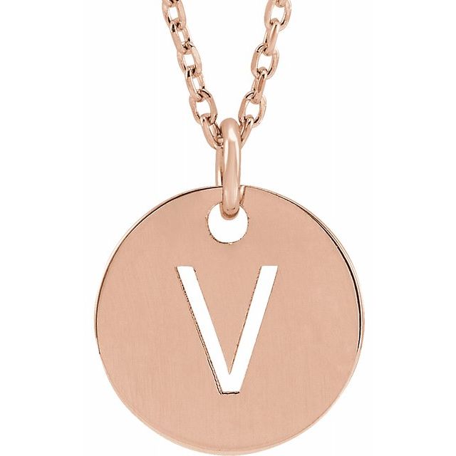 Initial Disc Name Necklace 16"-18"