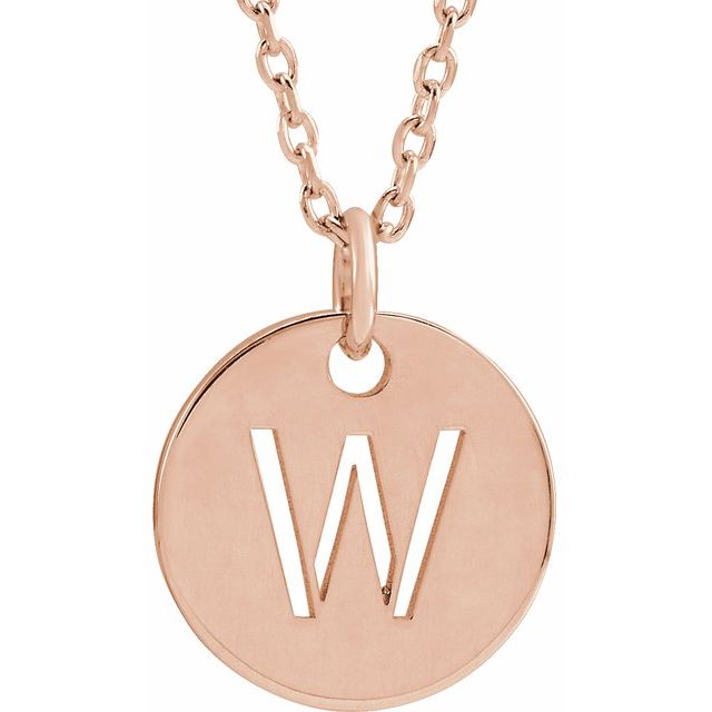 Initial Disc Name Necklace 16"-18"