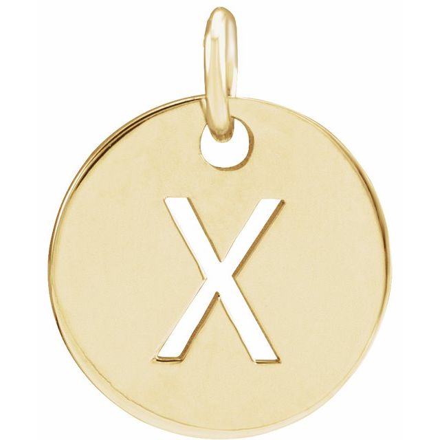 Initial Disc Name Necklace 16"-18"
