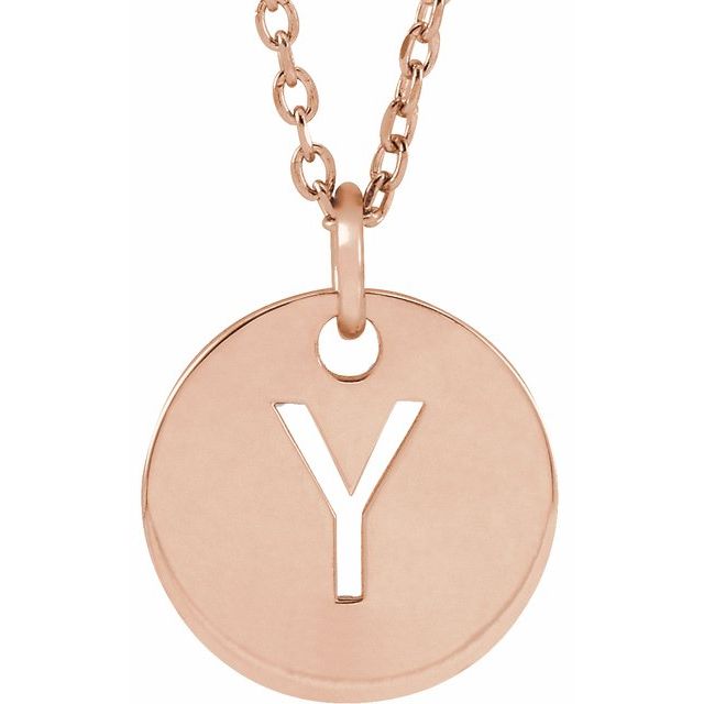 Initial Disc Name Necklace 16"-18"