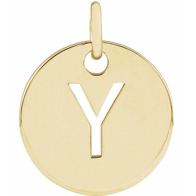 Initial Disc Name Necklace 16"-18"