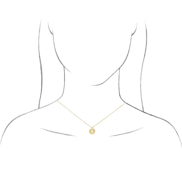 Initial Disc Name Necklace 16"-18"