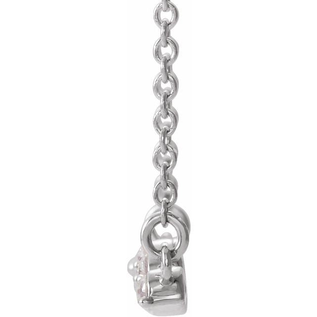 1/4 CTW Diamond Curved Bar Necklace 16"