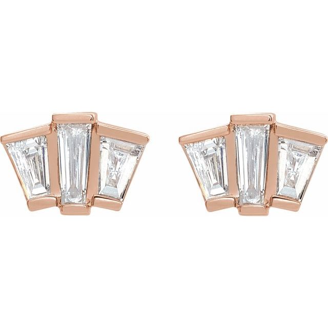 1/3 CTW Diamond Geometric Cluster Earrings