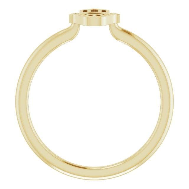14K Yellow Gold Hamsa Stackable Ring