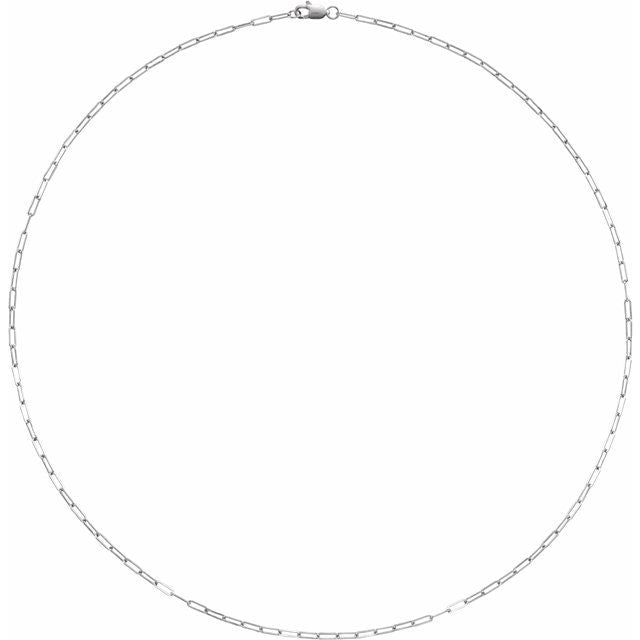 .05 CTW Diamond D1.95 mm Elongated Flat Link 7" Chain Bracelet in 14K Goldouble Leaf 18" Necklace